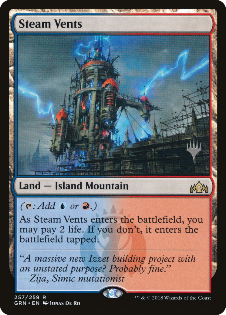 Steam Vents (PPELD-257P) [Promo Pack: Guilds of Ravnica Promos] Foil