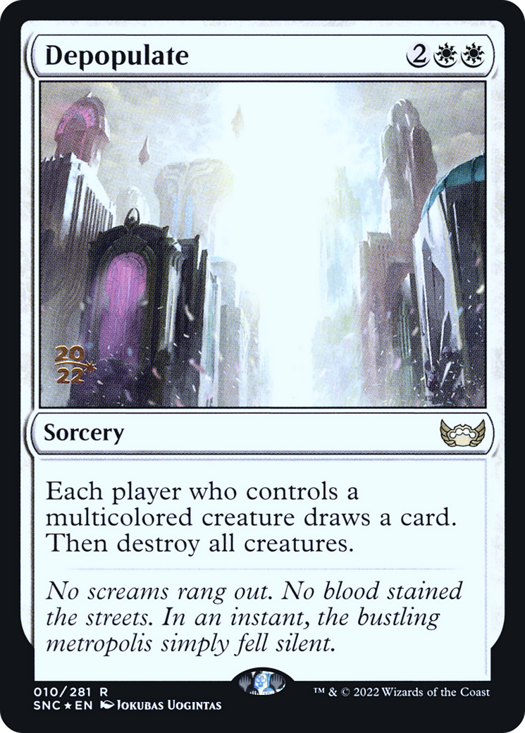 Depopulate (PRE-10S) [Streets of New Capenna Promos] Foil