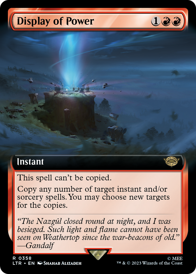 Display of Power (LTR-358) [The Lord of the Rings: Tales of Middle-earth]: (Extended Art) Foil