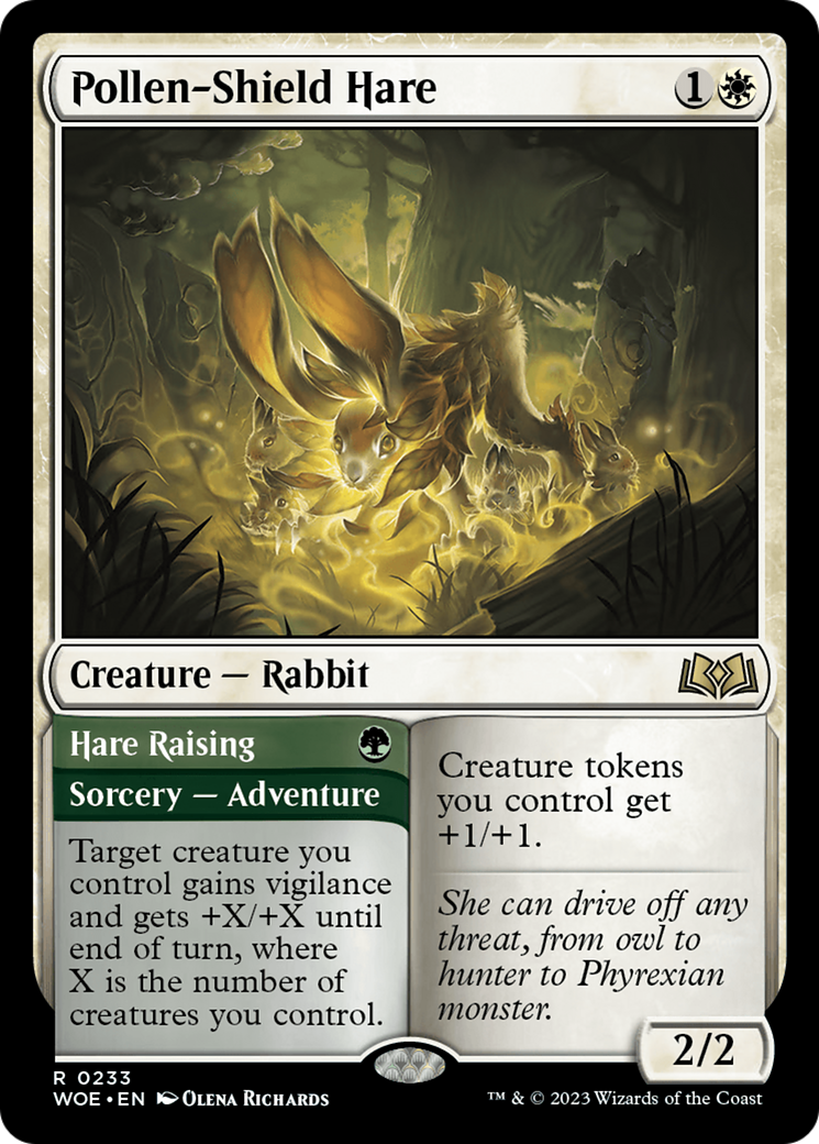 Pollen-Shield Hare // Hare Raising (WOE-233) [Wilds of Eldraine] Foil