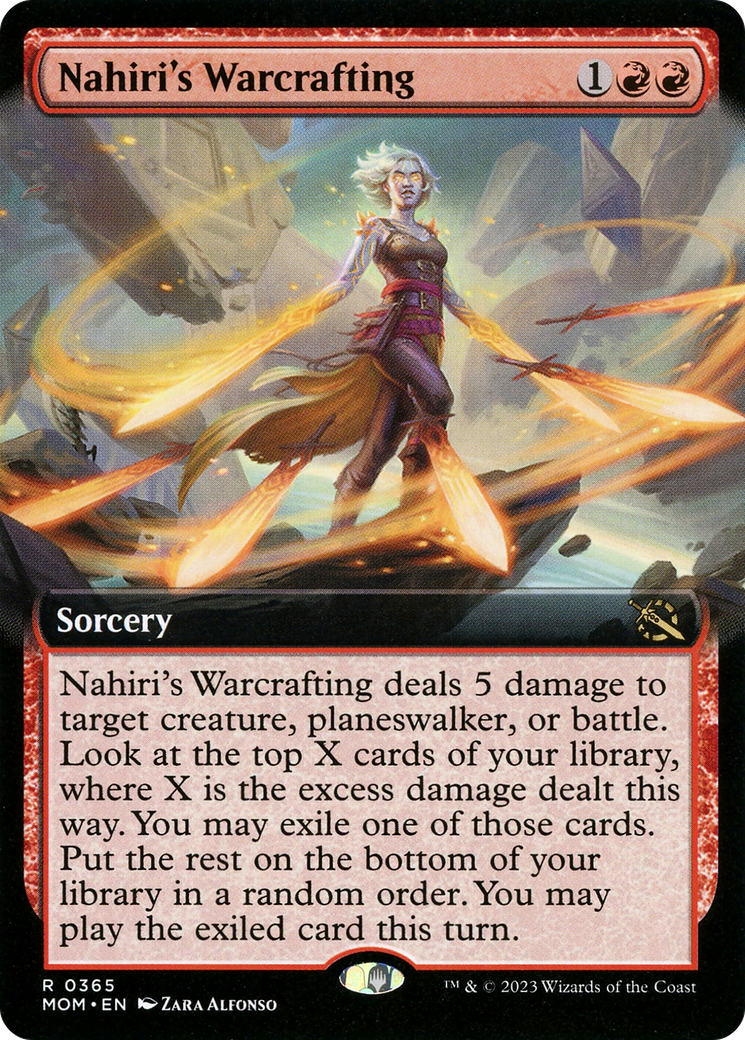 Nahiri's Warcrafting (MOM-365) [March of the Machine]: (Extended Art)