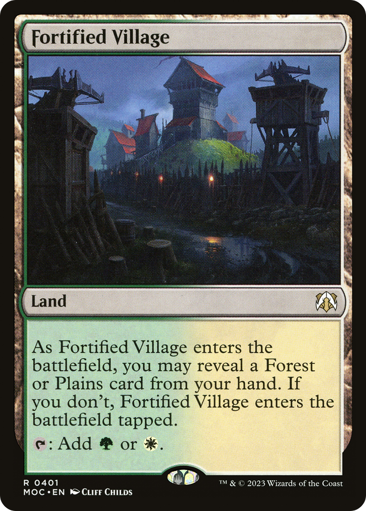 Fortified Village (MOC-401) [March of the Machine Commander]