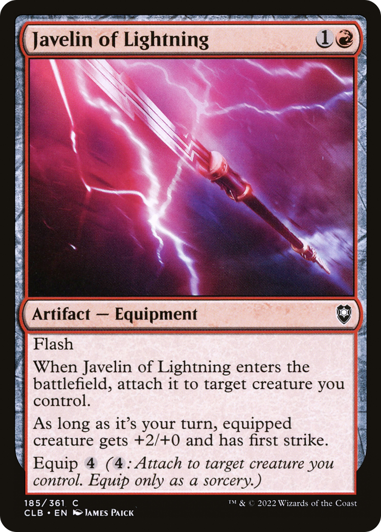 Javelin of Lightning (CLB-185) [Commander Legends: Battle for Baldur's Gate]