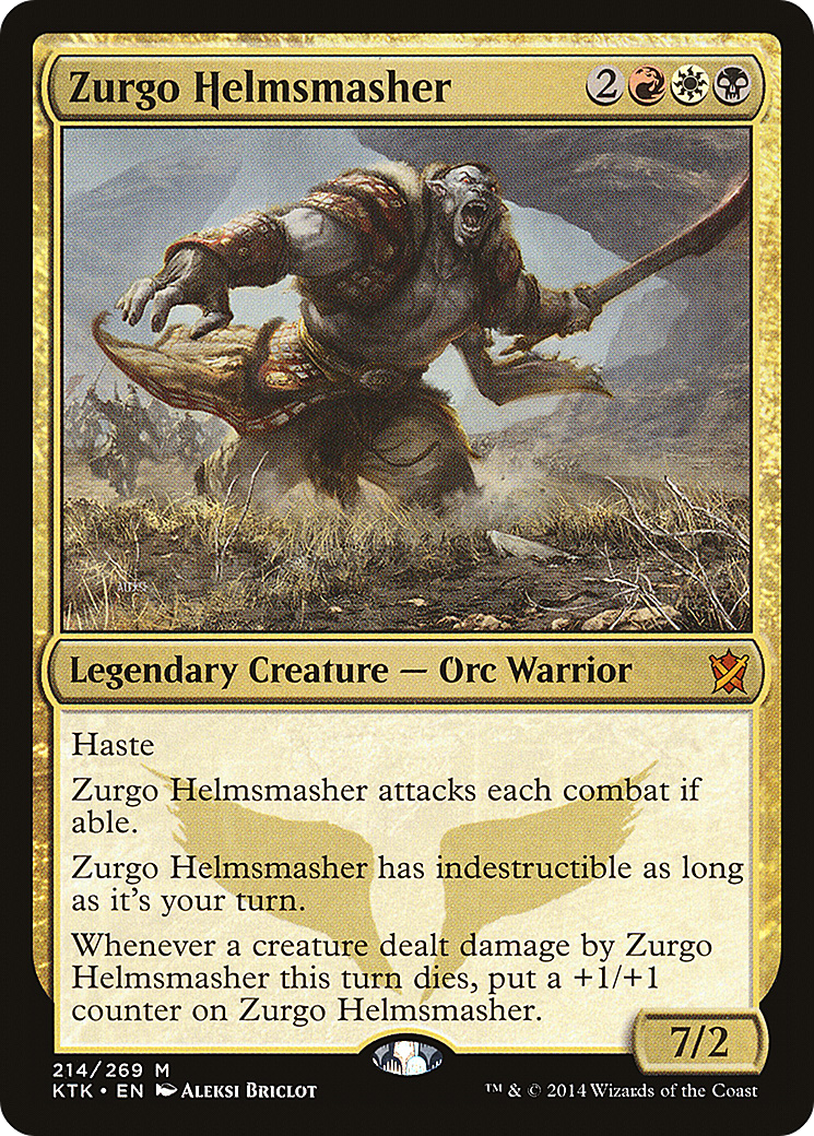 Zurgo Helmsmasher (KTK-214) [Khans of Tarkir] Foil