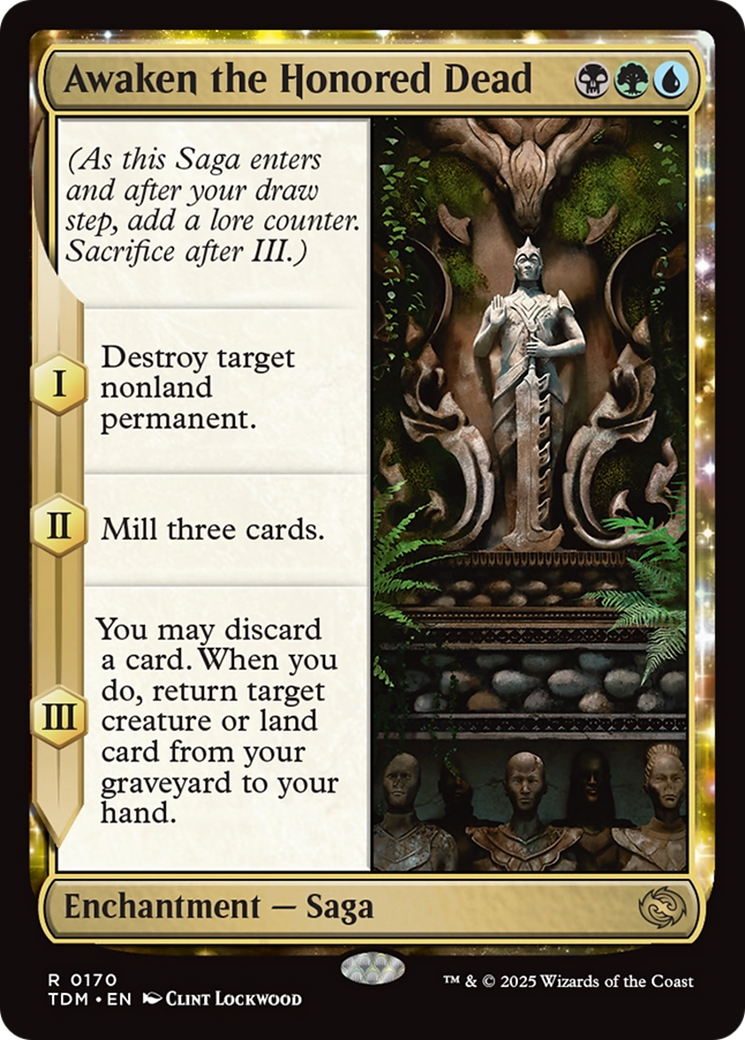 Awaken the Honored Dead (TDM-170) [Tarkir: Dragonstorm]: (enchantment) Foil
