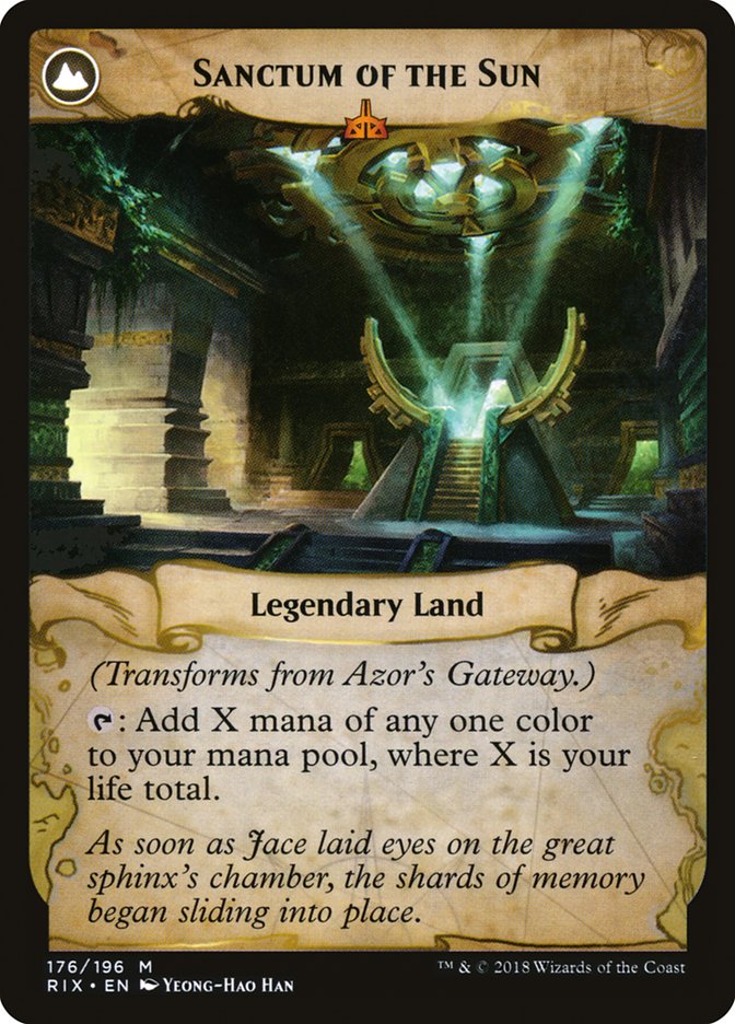 Azor's Gateway // Sanctum of the Sun (RIX-176) [Rivals of Ixalan]: (compasslanddfc) Foil