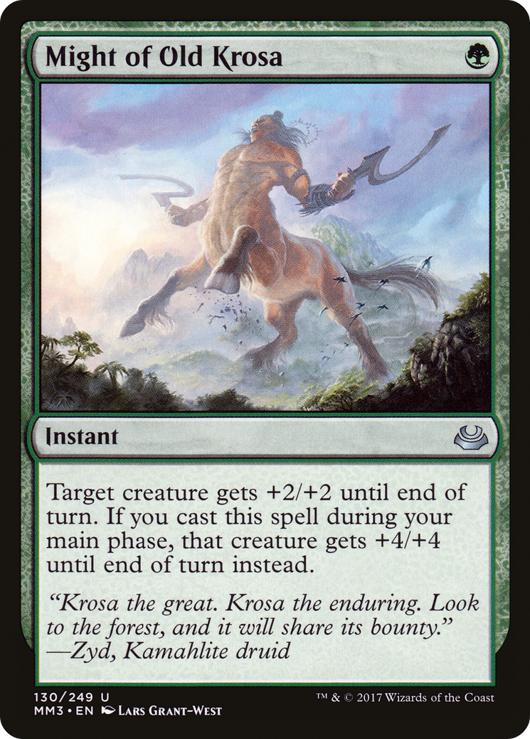 Might of Old Krosa (MM3-130) [Modern Masters 2017] Foil