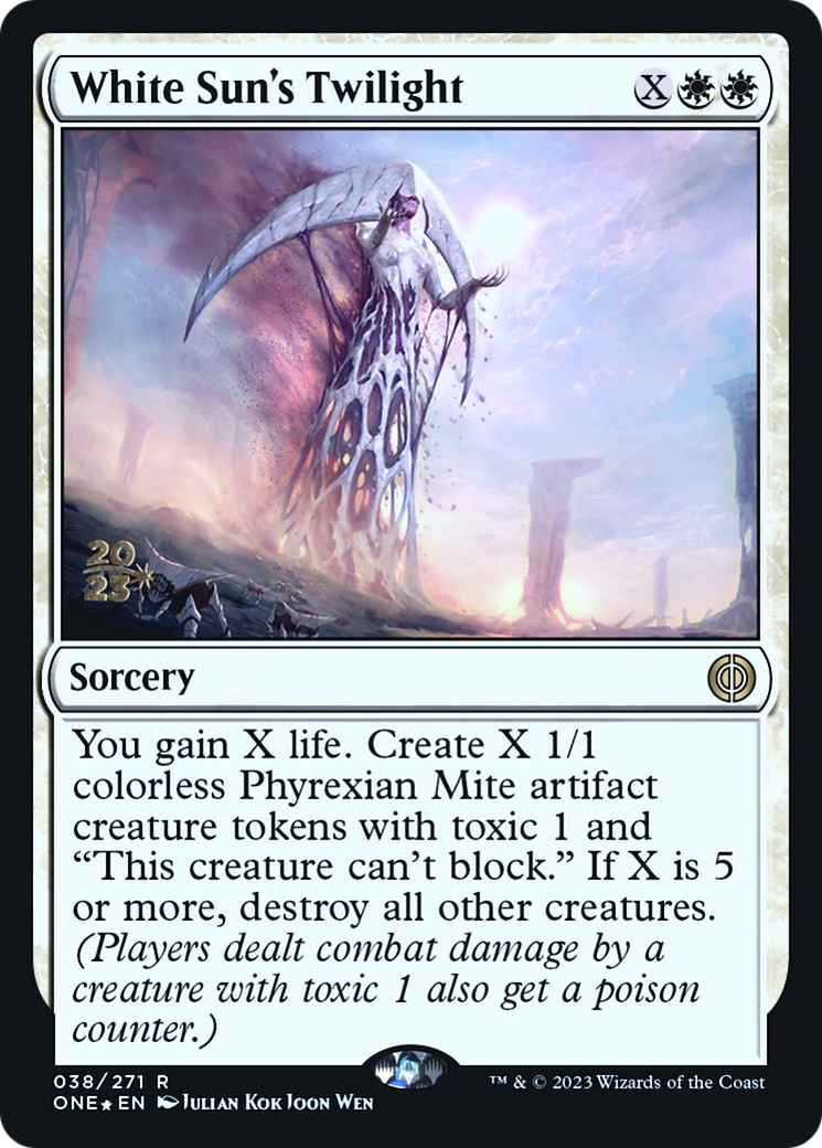 White Sun's Twilight (PRE-38S) [Phyrexia: All Will Be One Promos] Foil