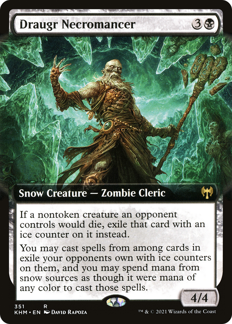 Draugr Necromancer (KHM-351) [Kaldheim]: (Extended Art, snow)