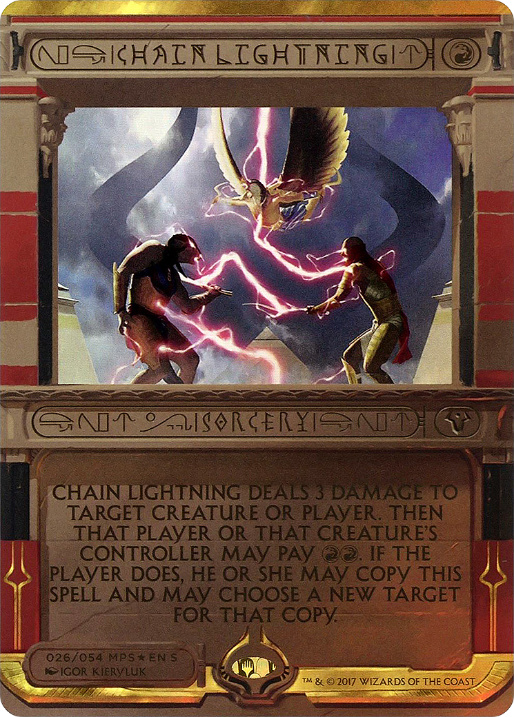 Chain Lightning (MPS2-026) [Amonkhet Invocations] (Borderless) Foil