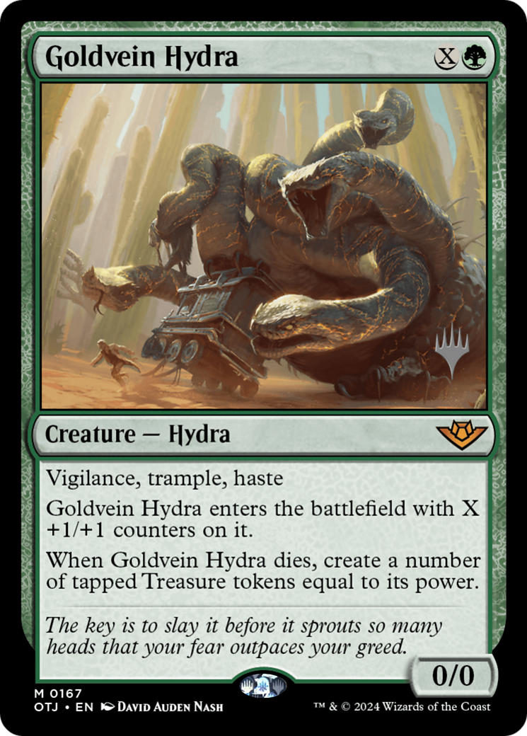 Goldvein Hydra (PPOTJ-167P) [Outlaws of Thunder Junction Promos]