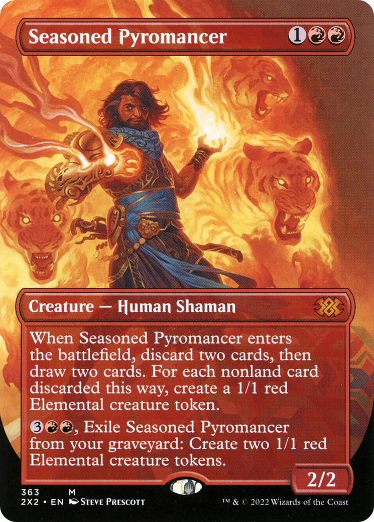 Seasoned Pyromancer (Borderless) (2X2-363) [Double Masters 2022]