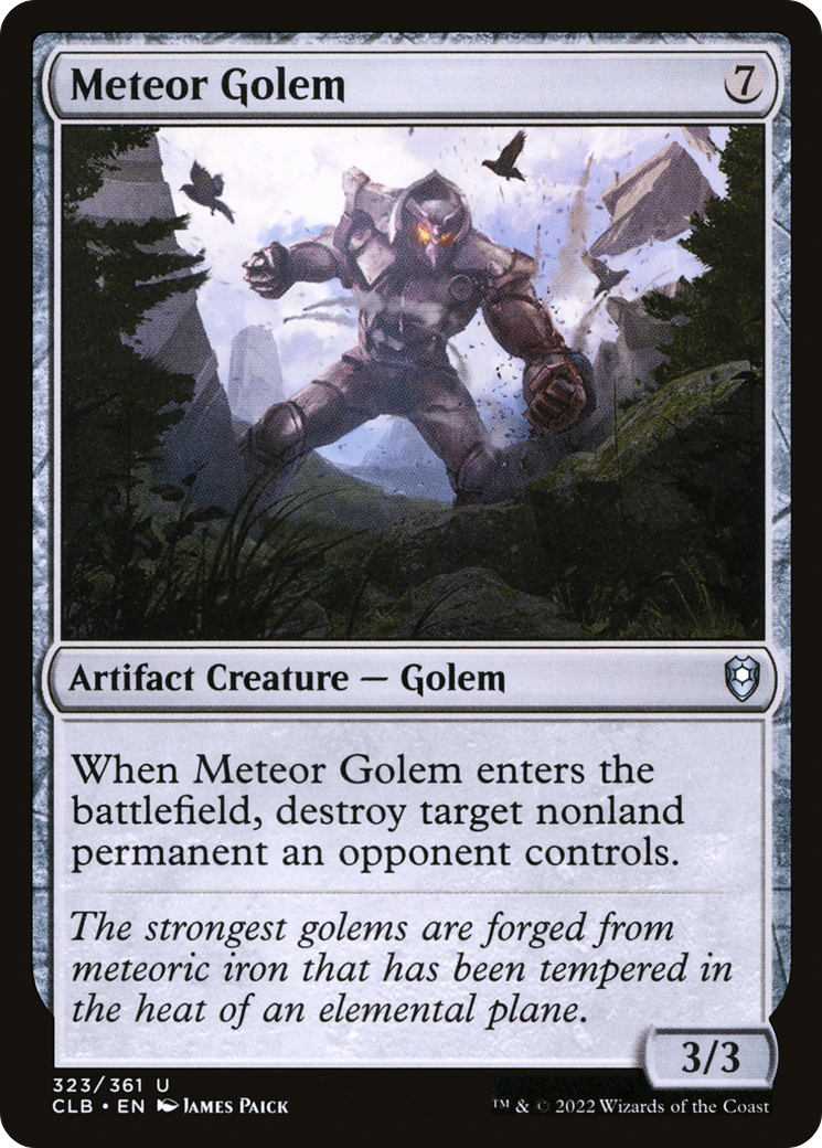 Meteor Golem (CLB-323) [Commander Legends: Battle for Baldur's Gate] Foil