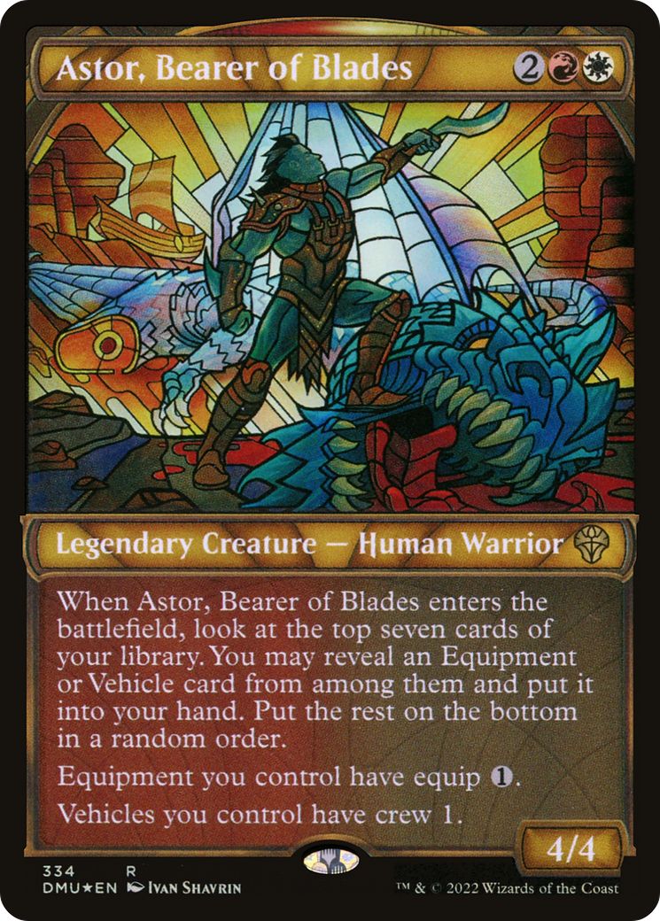 Astor, Bearer of Blades (DMU-334) [Dominaria United]: (Showcase) Foil