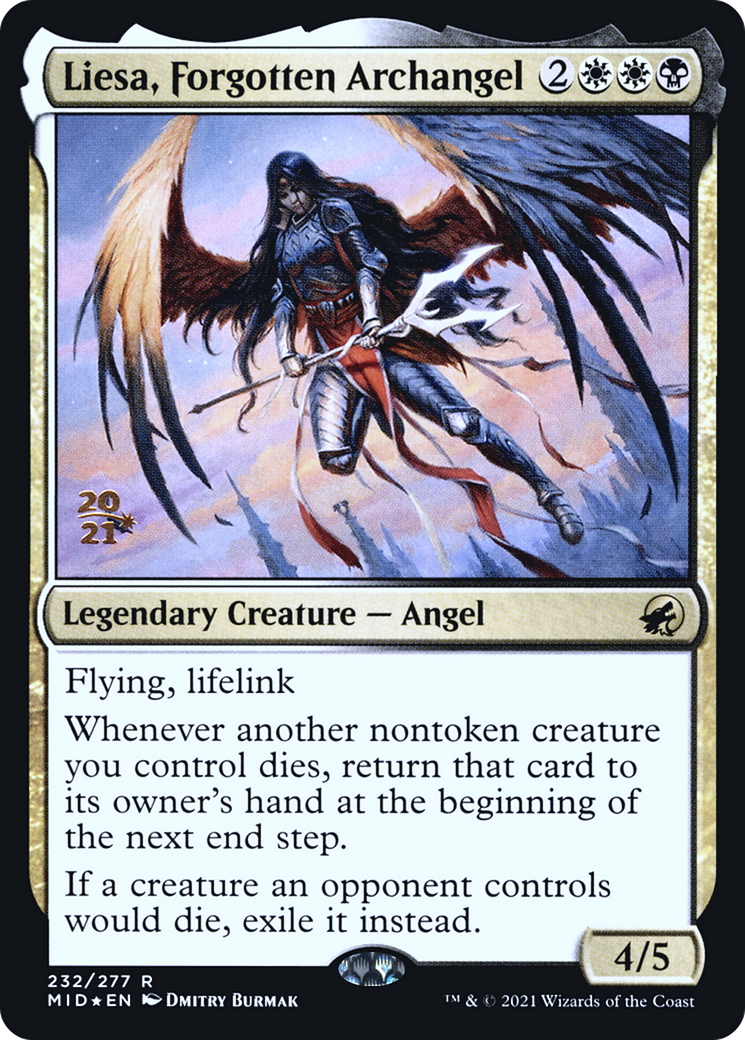 Liesa, Forgotten Archangel (PRE-232S) [Innistrad: Midnight Hunt Promos] Foil
