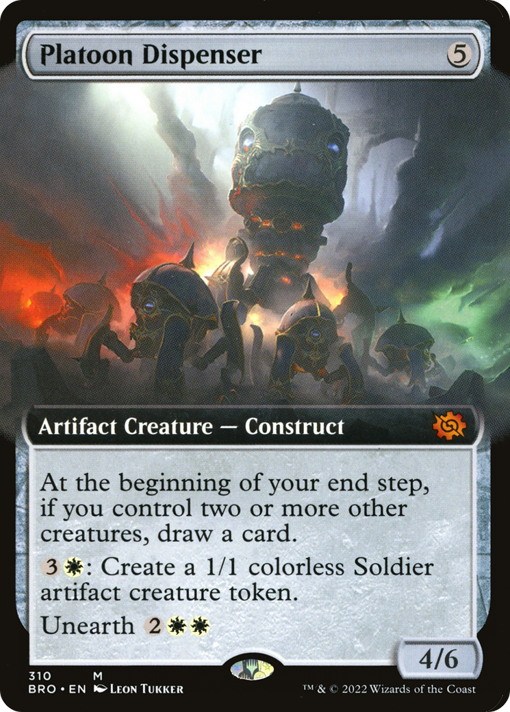 Platoon Dispenser (BRO-310) [The Brothers' War]: (Extended Art) Foil
