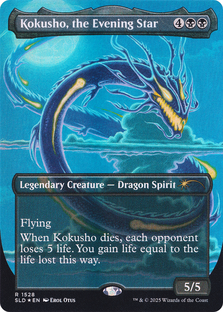 Kokusho, the Evening Star (SLD-1528) [Secret Lair Drop] (Borderless) Foil
