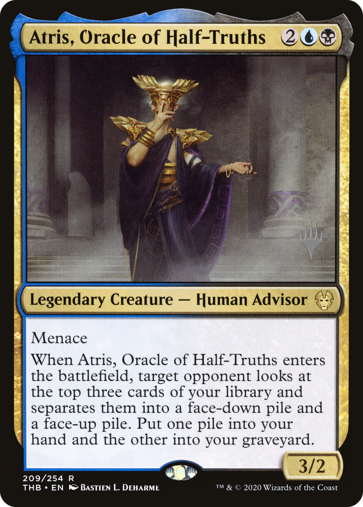 Atris, Oracle of Half-Truths (PPTHB-209P) [Promo Pack: Theros Beyond Death Promos]