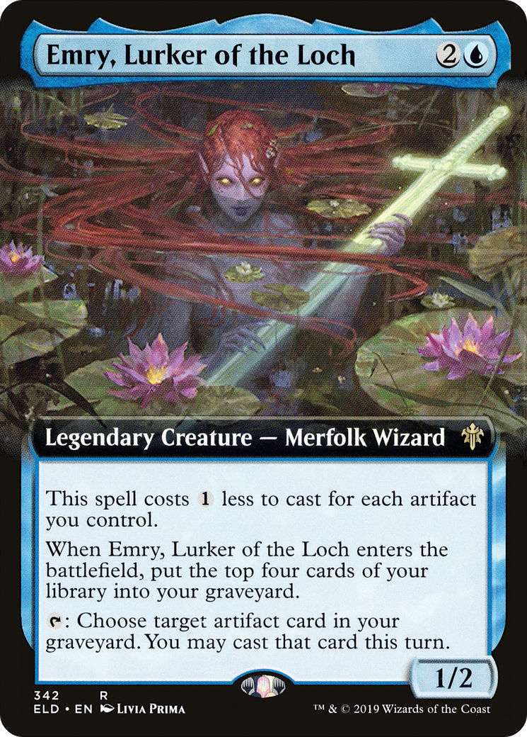 Emry, Lurker of the Loch (ELD-342) [Throne of Eldraine]: (Extended Art) Foil