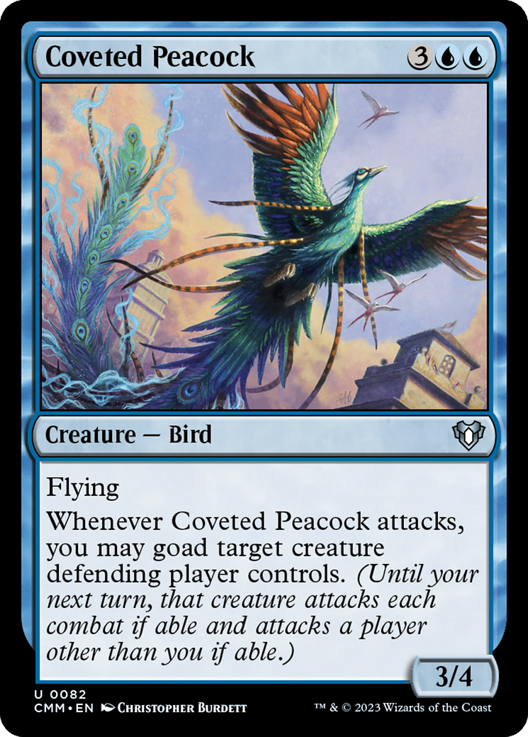 Coveted Peacock (CMM-082) [Commander Masters] Foil