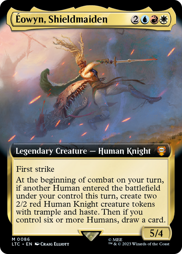 Eowyn, Shieldmaiden (Extended Art) (LTC-086) [Tales of Middle-earth Commander]