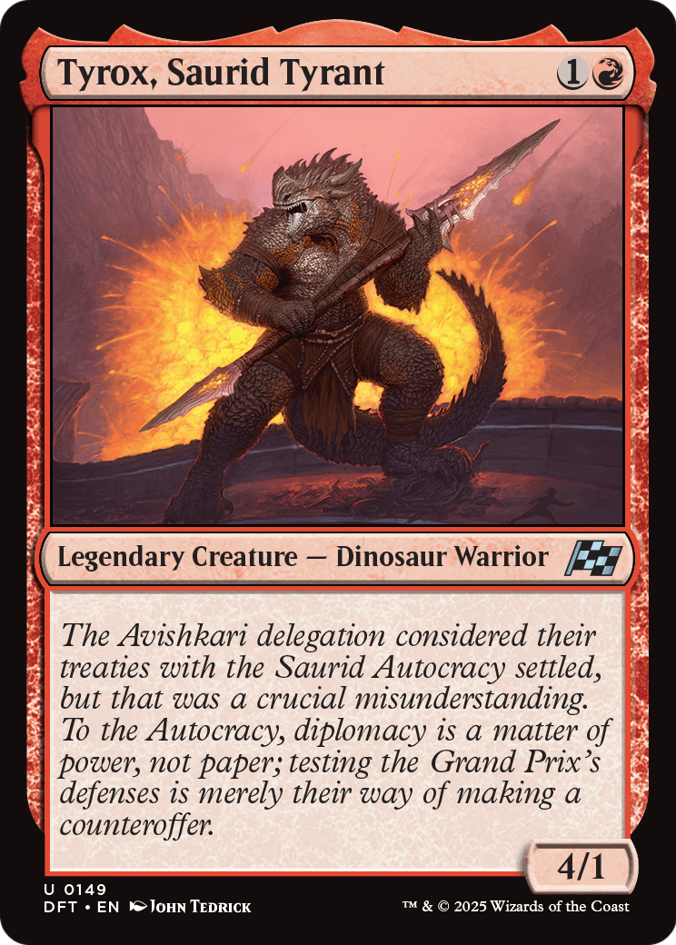 Tyrox, Saurid Tyrant (DFT-149) [Aetherdrift] Foil