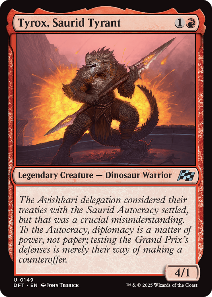Tyrox, Saurid Tyrant (DFT-149) [Aetherdrift] Foil