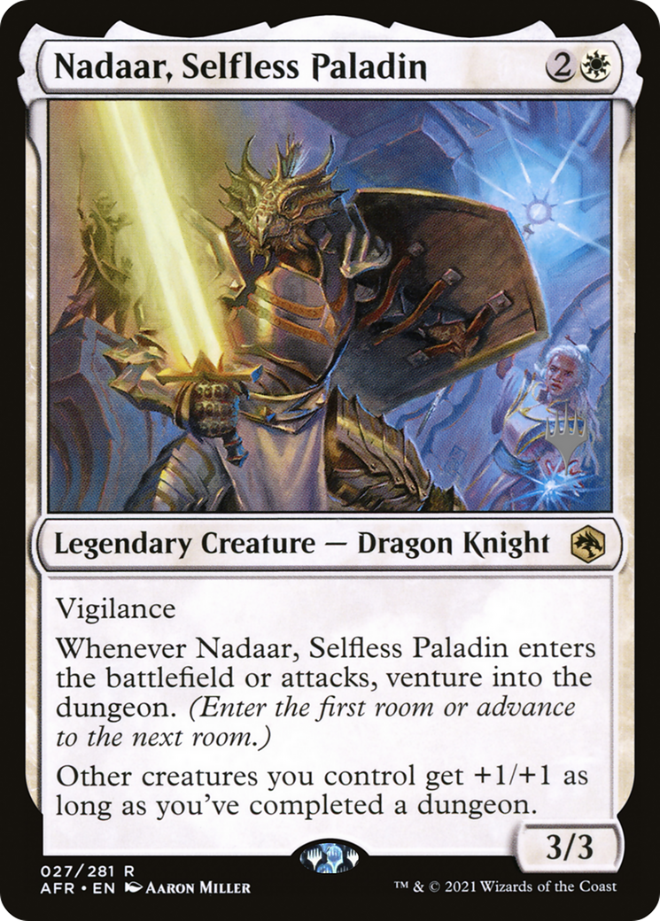 Nadaar, Selfless Paladin (PPAFR-27P) [Promo Pack: Adventures in the Forgotten Realms Promos]