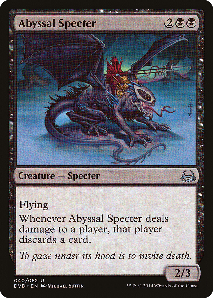Abyssal Specter (DD3-040) [Duel Decks Anthology: Divine vs. Demonic]