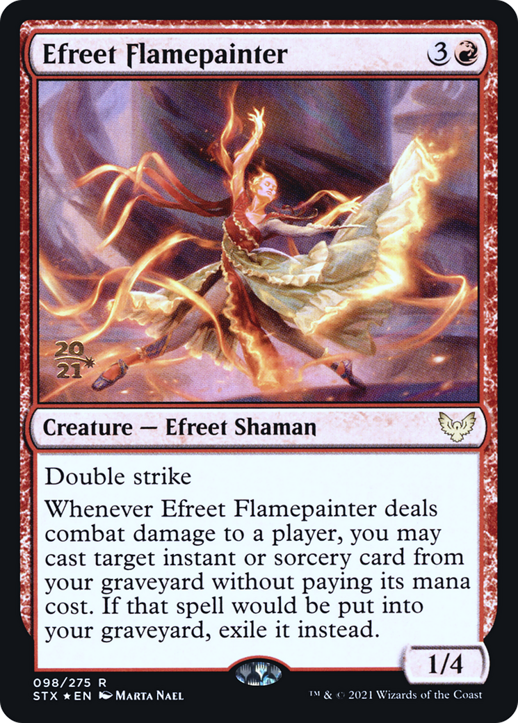 Efreet Flamepainter (PRE-98S) [Strixhaven: School of Mages Promos] Foil