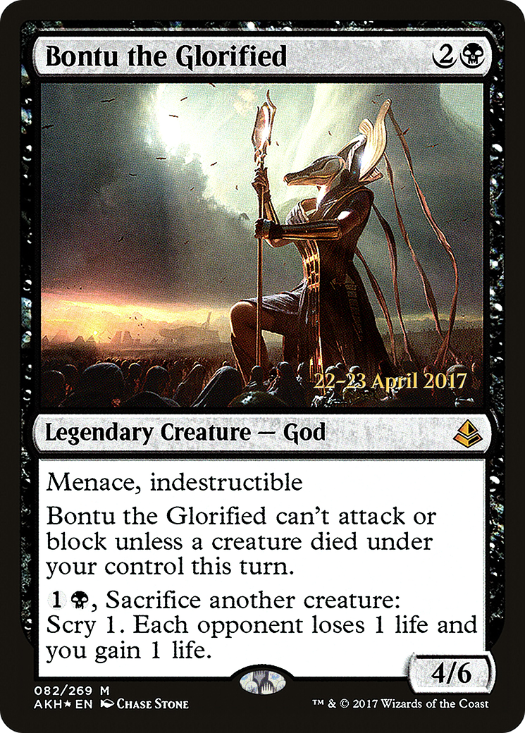 Bontu the Glorified (PRE-82S) [Amonkhet Promos] Foil