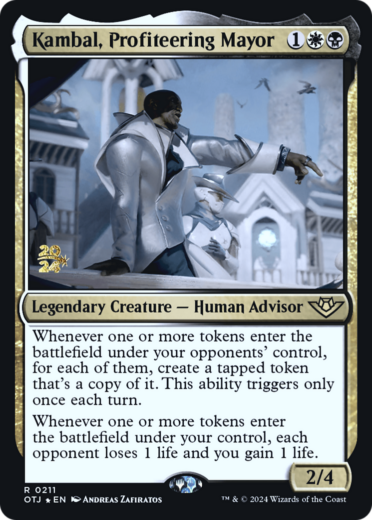 Kambal, Profiteering Mayor (PRE-211S) [Outlaws of Thunder Junction Promos] Foil