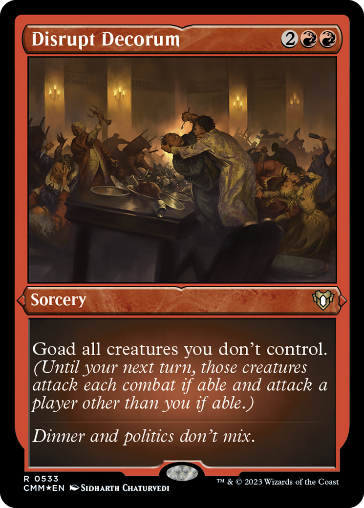 Disrupt Decorum (CMM-533) [Commander Masters] Etched Foil