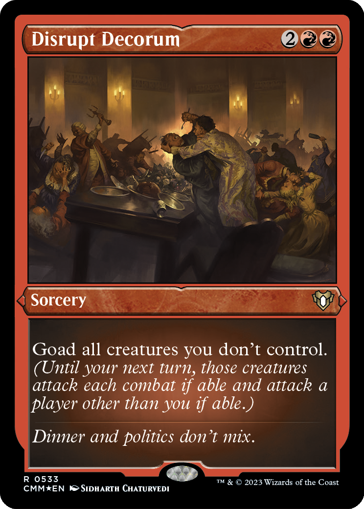 Disrupt Decorum (Foil Etched) (CMM-533) [Commander Masters] Foil