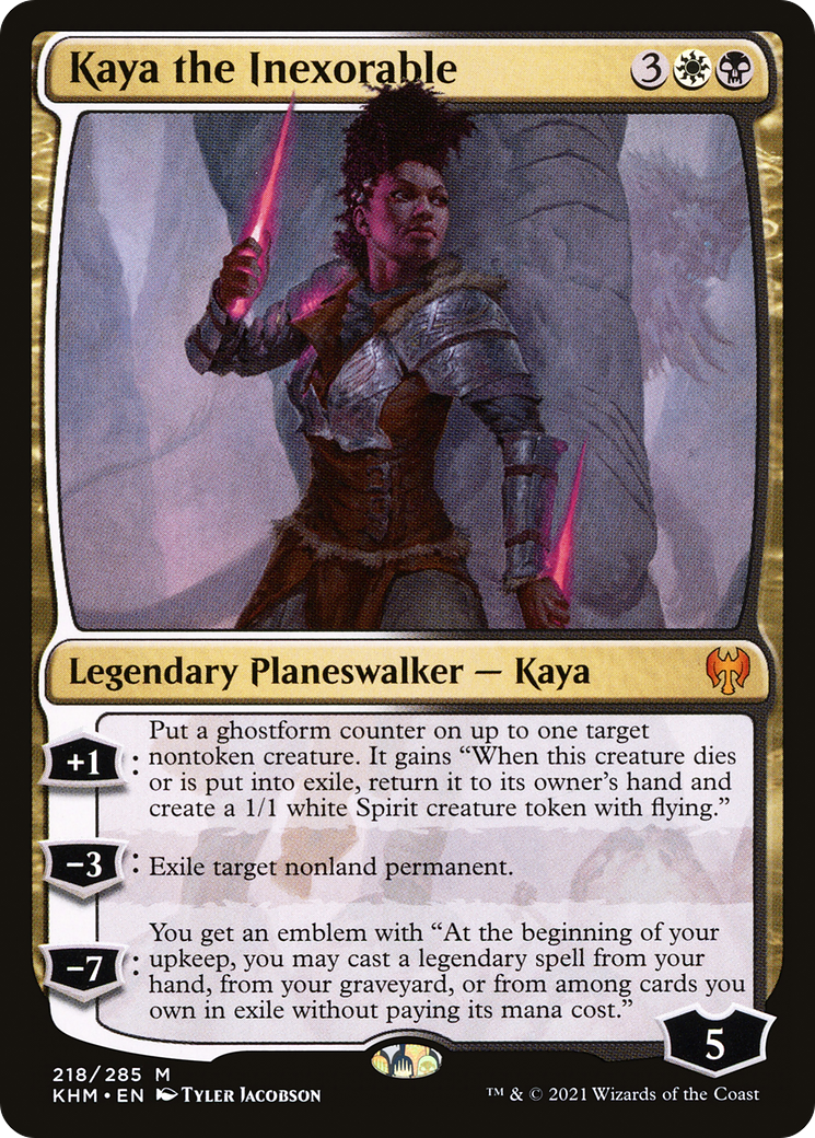 Kaya the Inexorable (KHM-218) [Kaldheim] Foil