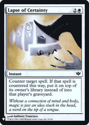 Lapse of Certainty (LIST-CON-9) [The List] Foil
