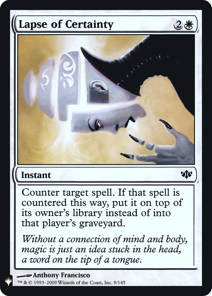 Lapse of Certainty (LIST-CON-9) [The List] Foil