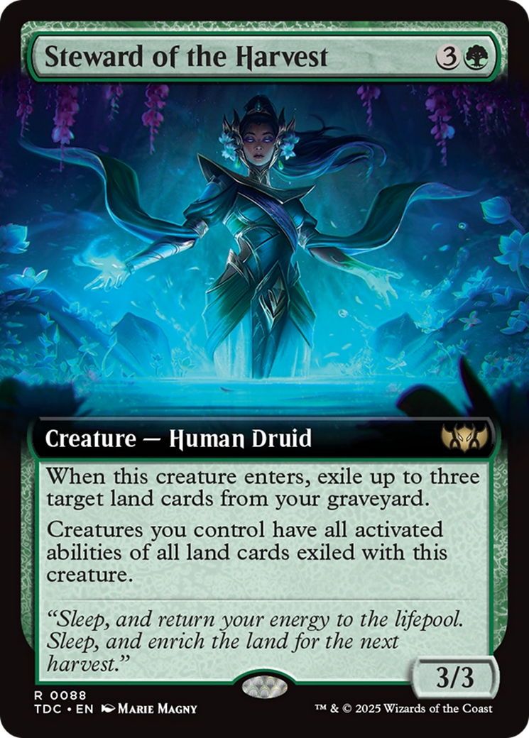 Steward of the Harvest (TDC-088) [Commander: Tarkir: Dragonstorm]: (Extended Art)