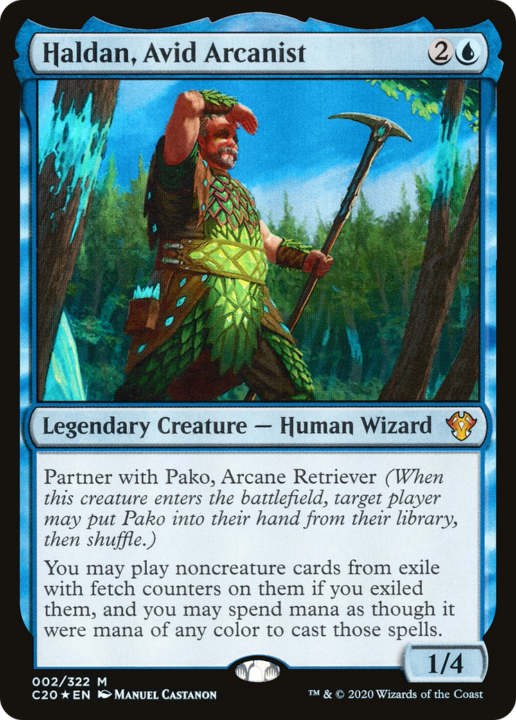 Haldan, Avid Arcanist (C20-002) [Commander 2020]
