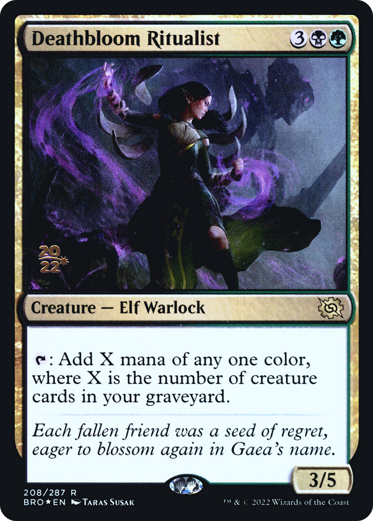 Deathbloom Ritualist (PRE-208S) [The Brothers' War Promos] Foil