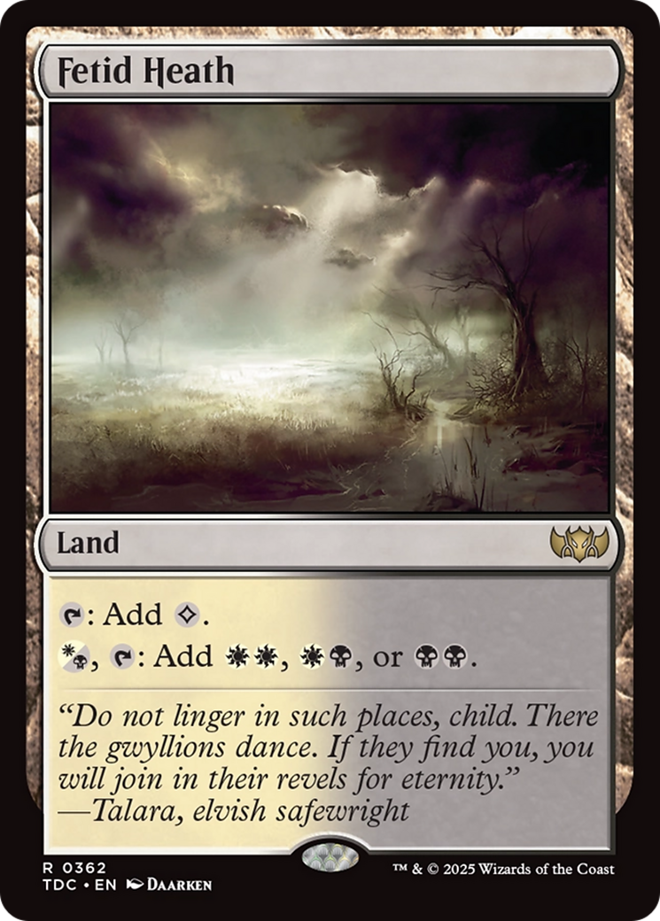 Fetid Heath (TDC-362) [Commander: Tarkir: Dragonstorm]