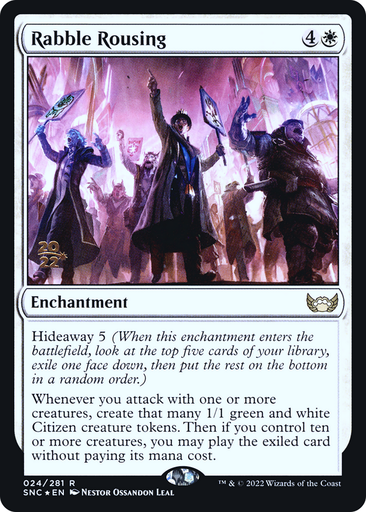 Rabble Rousing (PRE-024) [Streets of New Capenna Promos] Foil