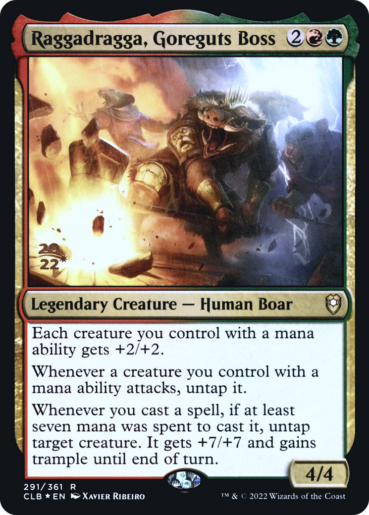 Raggadragga, Goreguts Boss (PRE-291S) [Battle for Baldur's Gate Promos] Foil
