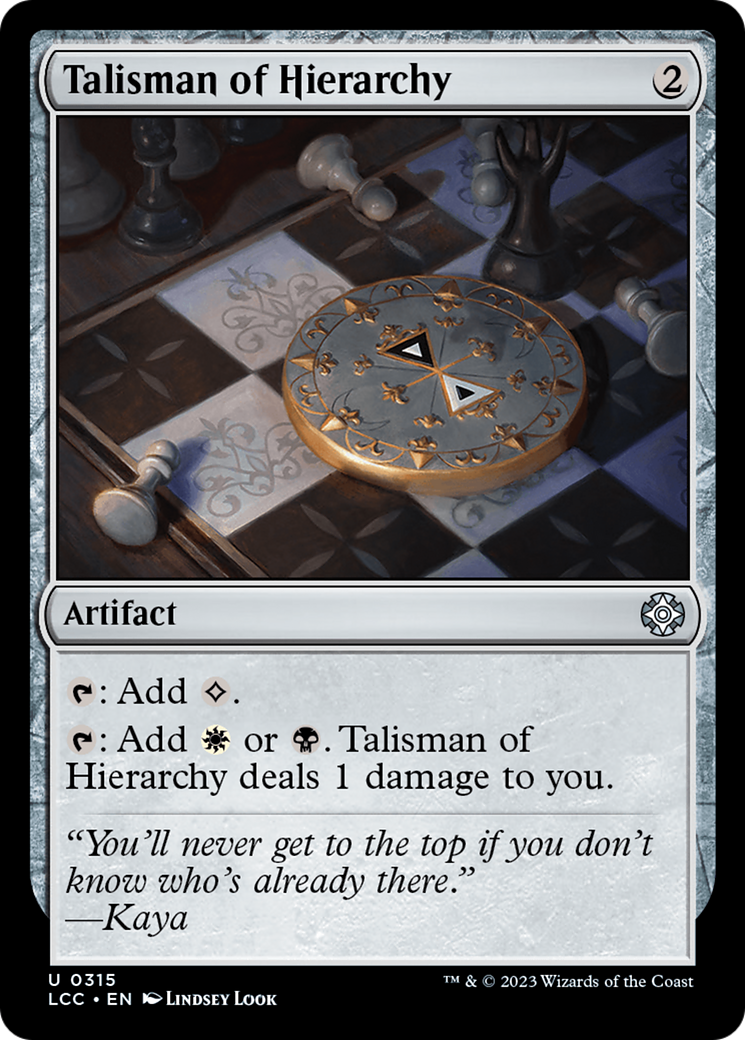 Talisman of Hierarchy (LCC-315) [The Lost Caverns of Ixalan Commander]