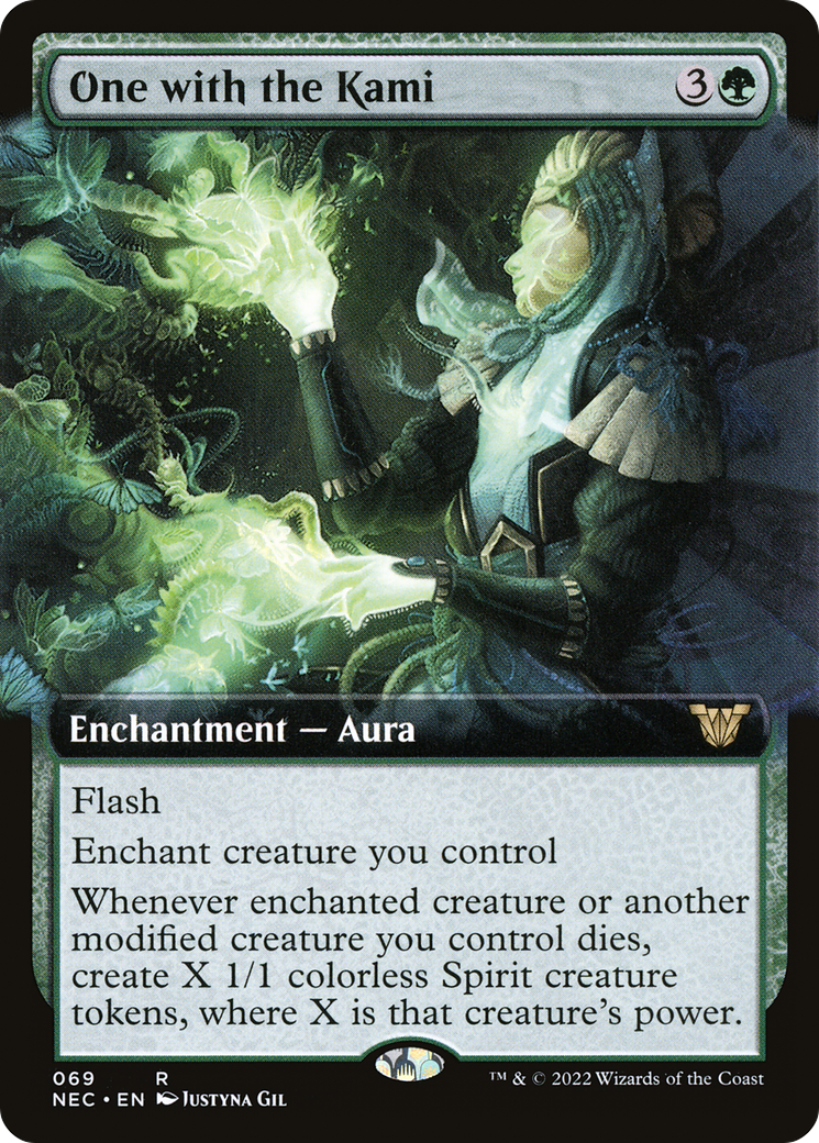 One with the Kami (NEC-069) [Neon Dynasty Commander]: (Extended Art)