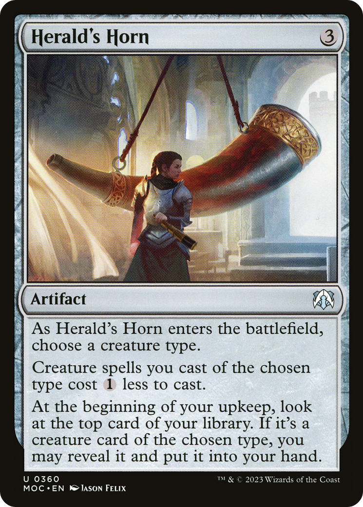 Herald's Horn (MOC-360) [March of the Machine Commander]