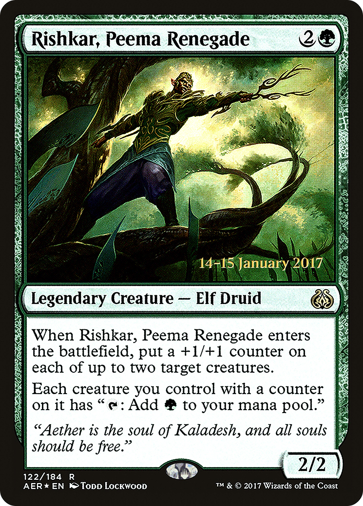 Rishkar, Peema Renegade (PRE-122S) [Aether Revolt Promos] Foil