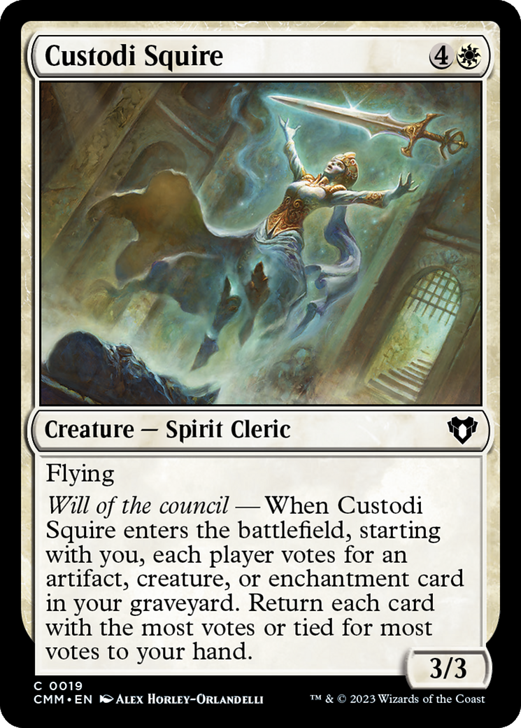 Custodi Squire (CMM-019) [Commander Masters]