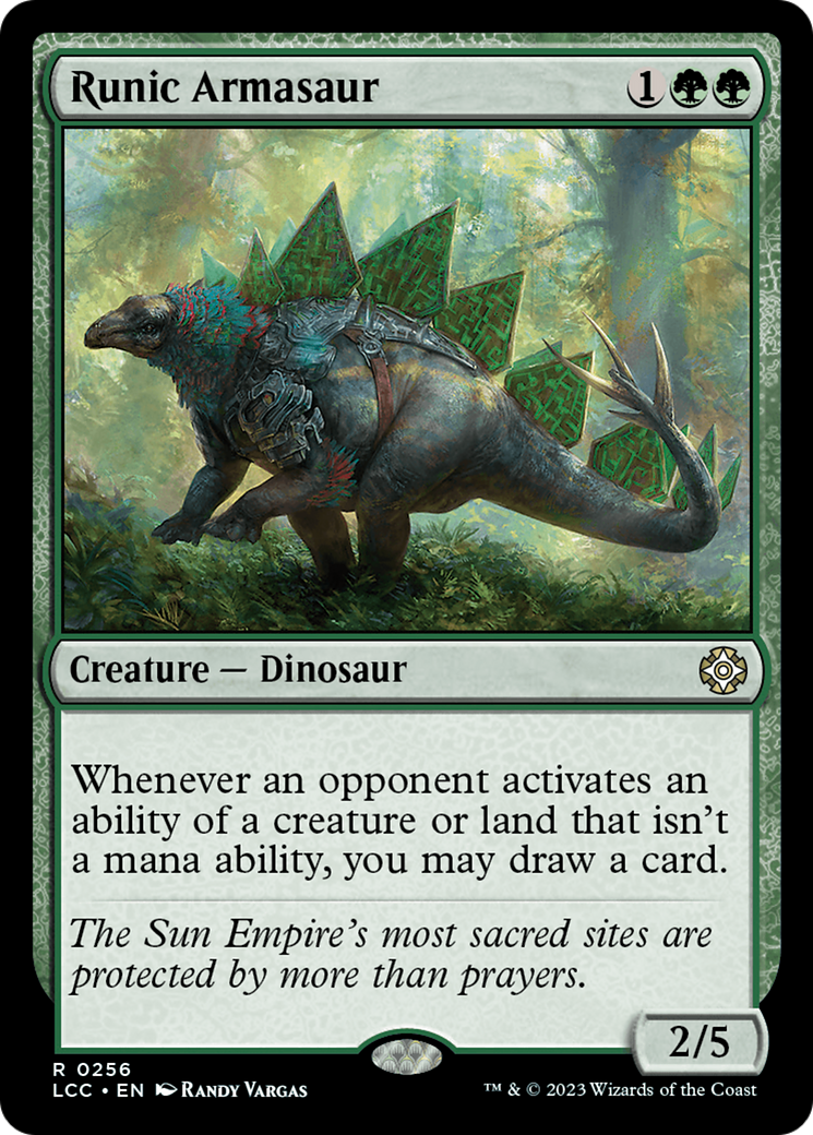 Runic Armasaur (LCC-256) [The Lost Caverns of Ixalan Commander]