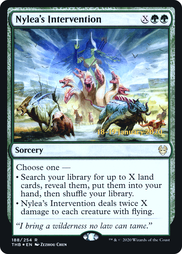 Nylea's Intervention (PRE-188S) [Theros Beyond Death Promos] Foil